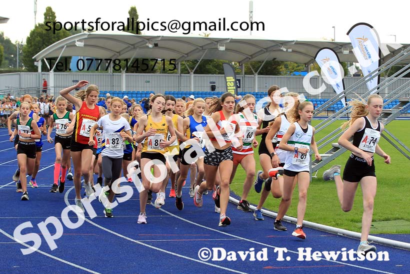 Girls under-13s 2022 Northern Road Relays, SportsCity, Manchester. Photo: David T. Hewitson/Sports for All Pics